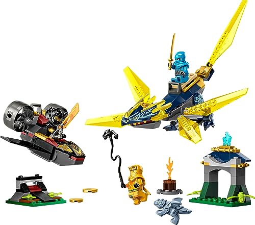 LEGO NINJAGO Nya and Arin Baby Dragon Battle 71798 – Ninja Building Toy (Ages 4+)