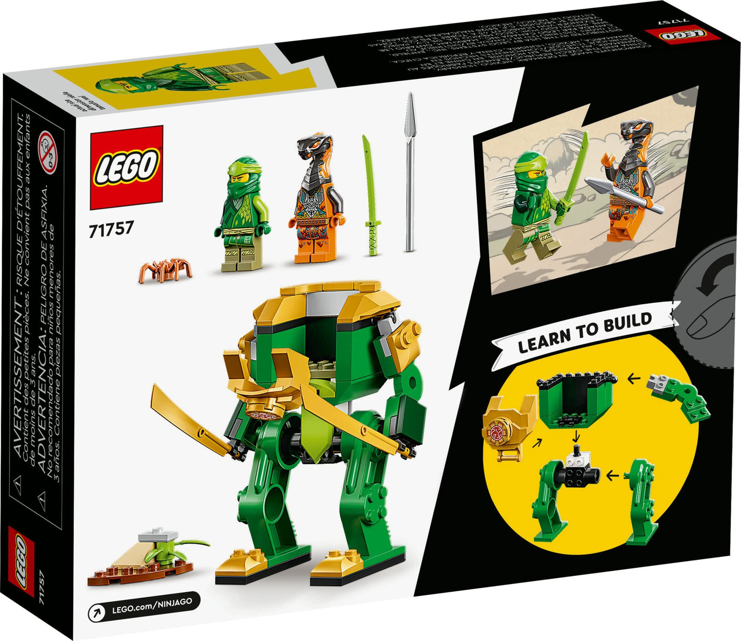 LEGO NINJAGO Lloyd’s Ninja Mech Battle 71757 – Action Figure Toy for Kids 4+