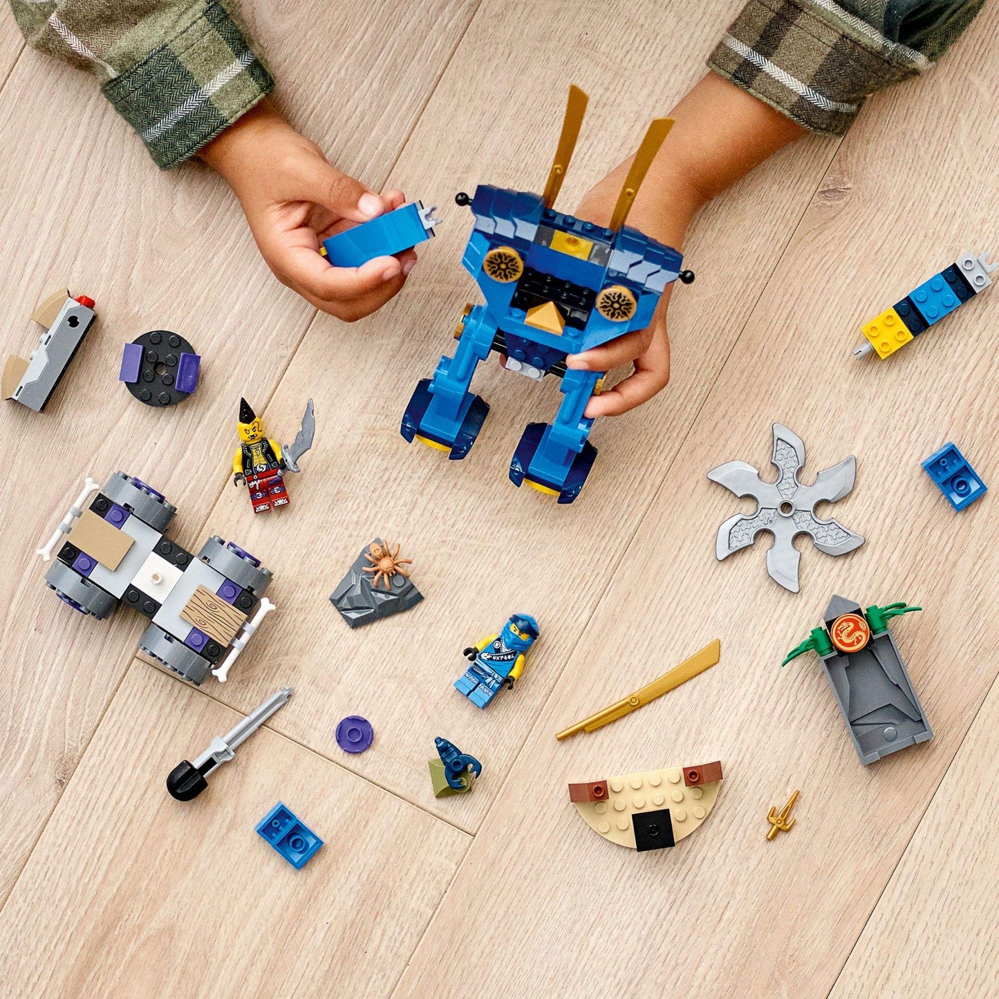 LEGO NINJAGO Jay’s Electro Mech 71740 – 106-Piece Ninja Building Kit for Kids 4+