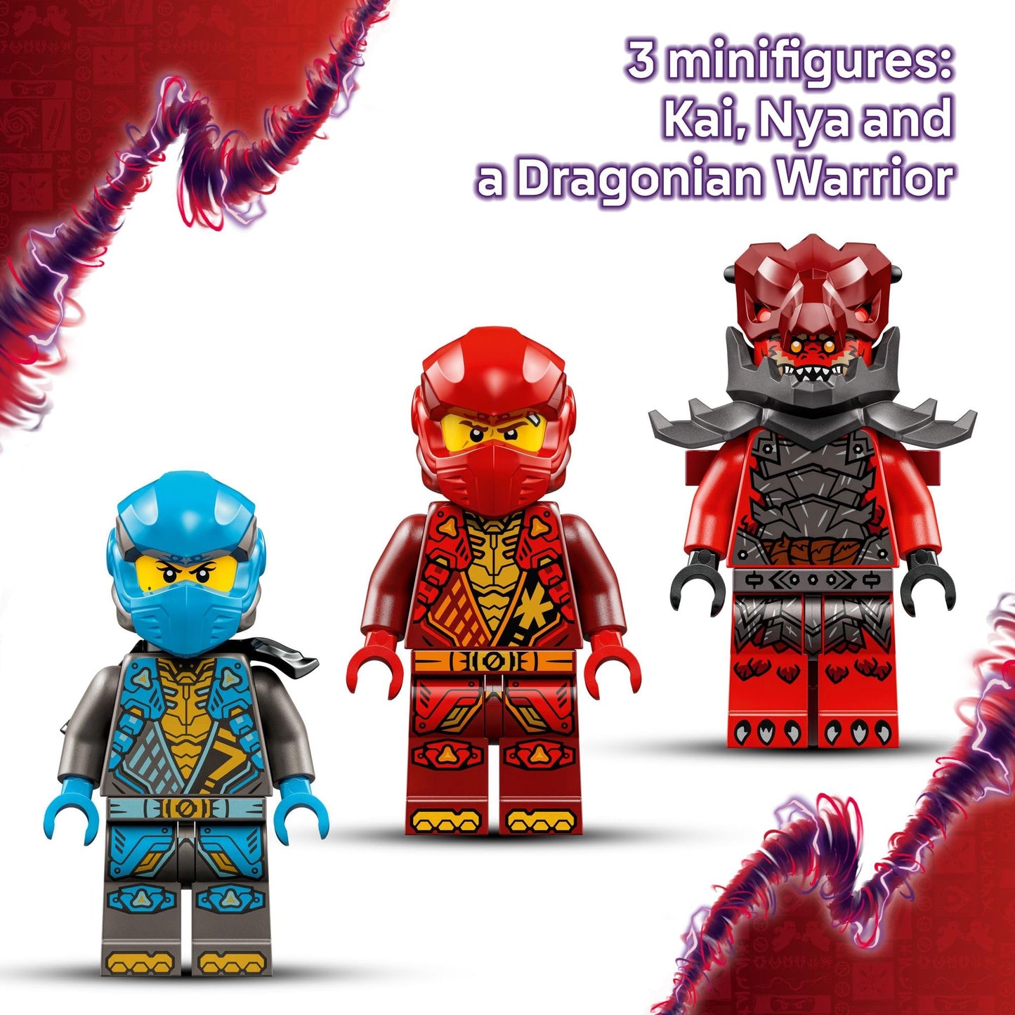LEGO NINJAGO Kai's Mech Storm Rider 71830 – 333-Piece Set with 3 Minifigures