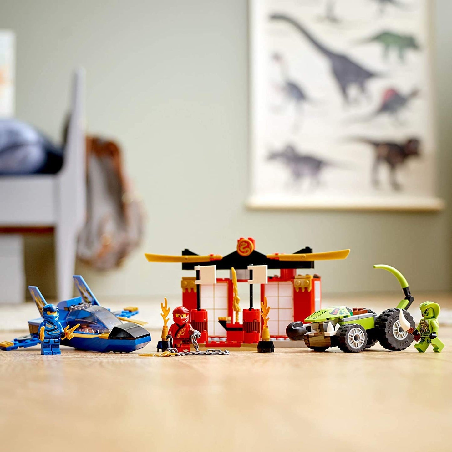 LEGO NINJAGO Legacy Storm Fighter Battle 71703 | 165-Piece Ninja Playset with Kai, Jay & Jail Temple