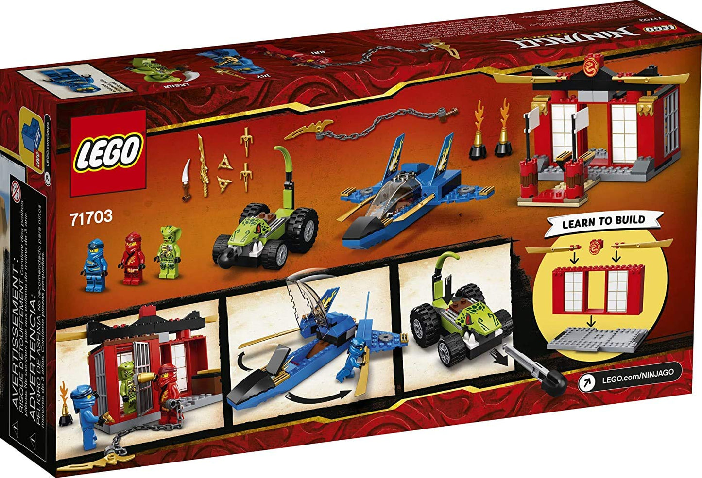 LEGO NINJAGO Legacy Storm Fighter Battle 71703 | 165-Piece Ninja Playset with Kai, Jay & Jail Temple