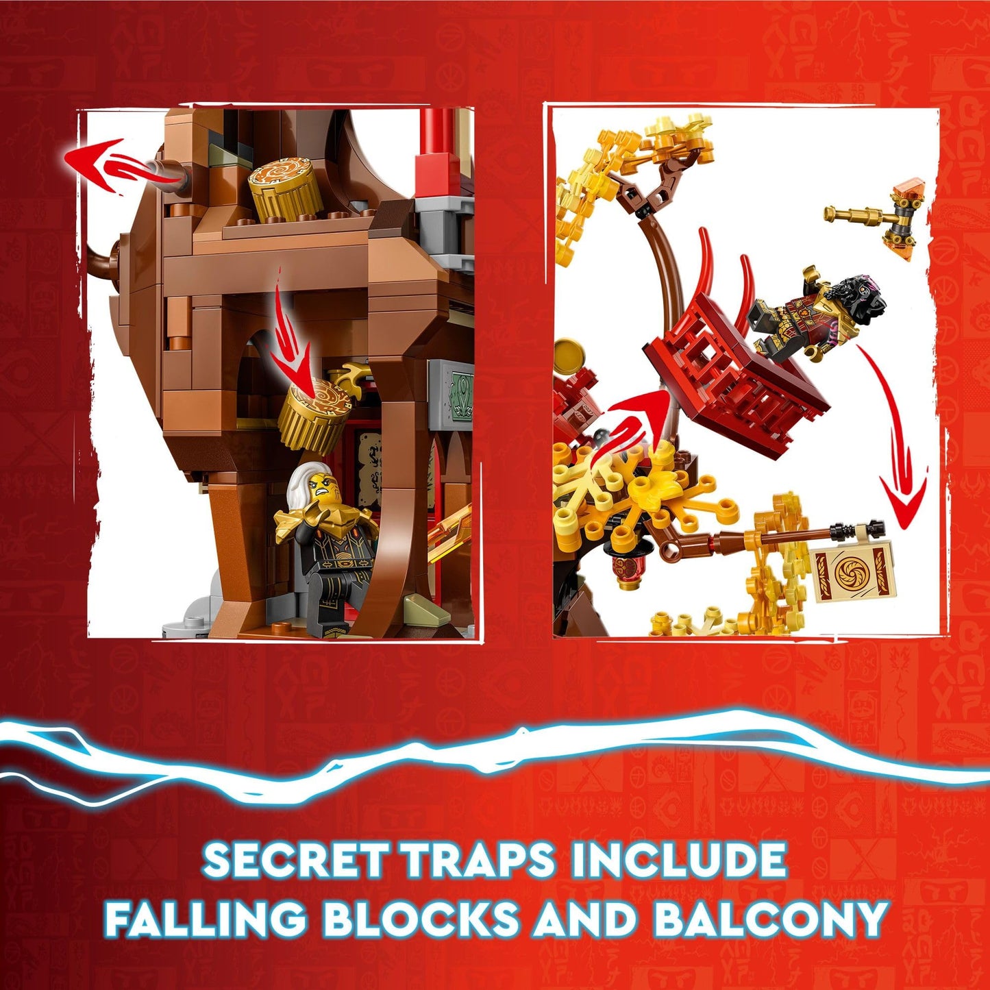 LEGO NINJAGO Temple of the Dragon Energy Cores 71795 | 1,029-Piece Ninja Temple Playset with 6 Minifigures
