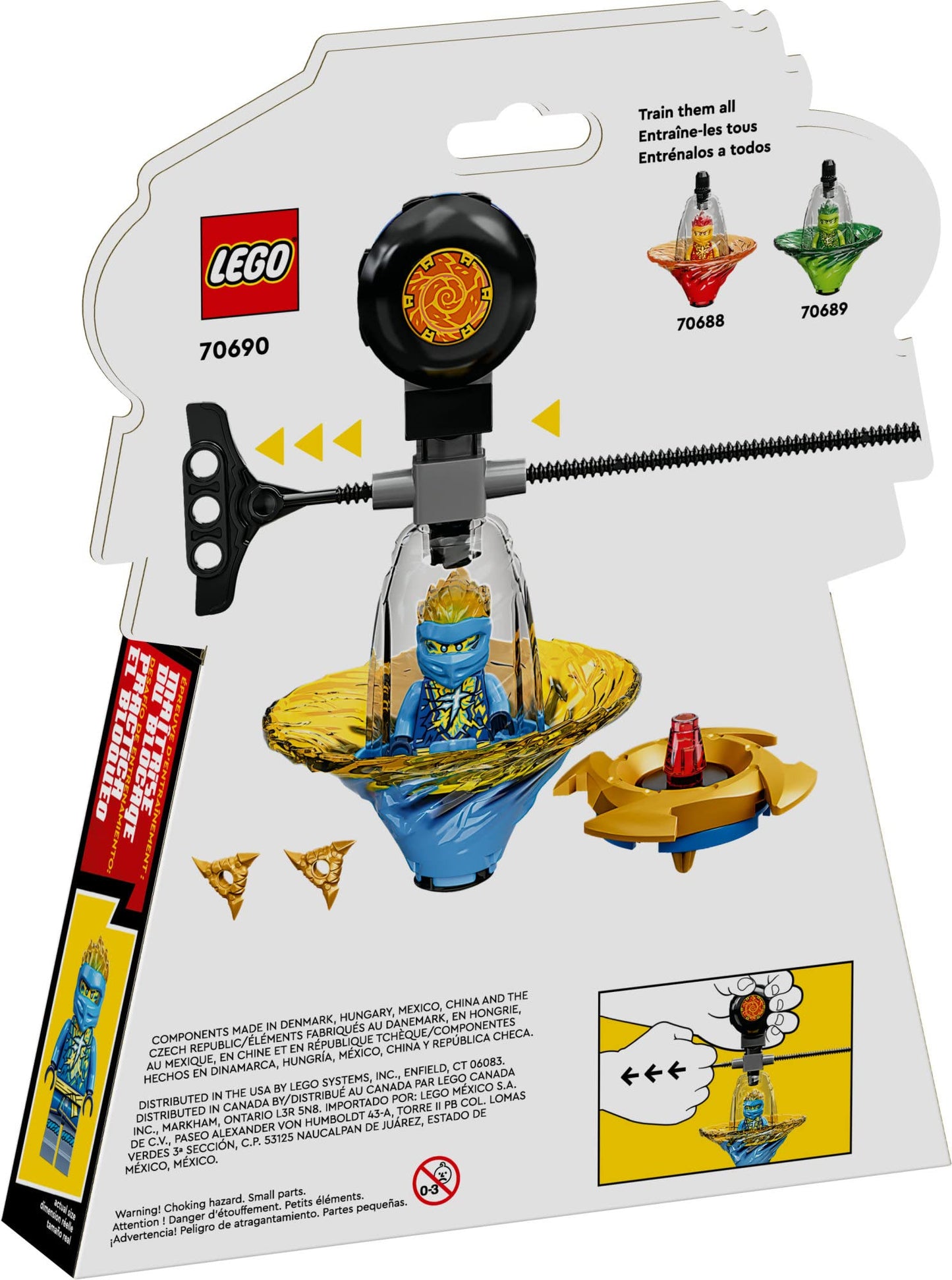 LEGO NINJAGO Jay’s Spinjitzu Ninja Training 70690 – Spinning Battle Toy for Kids 6+