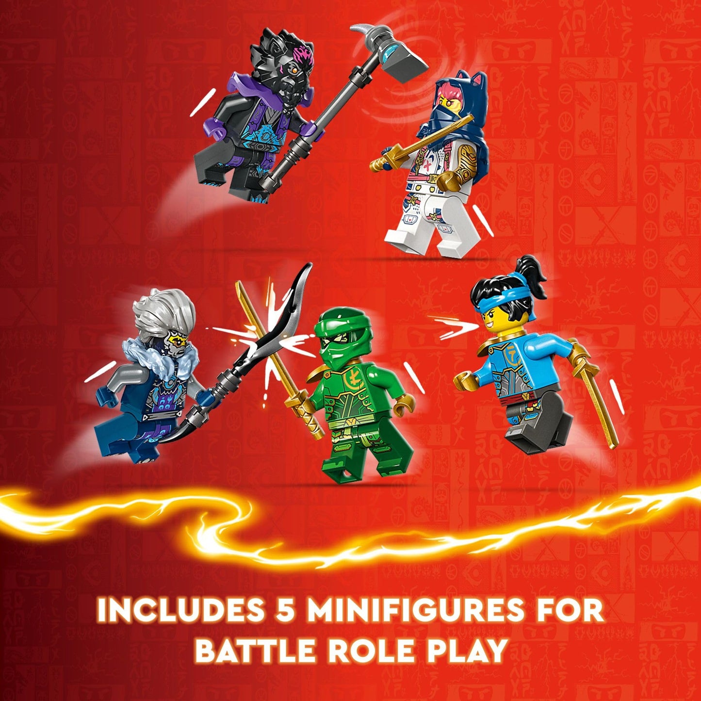 LEGO NINJAGO Egalt The Master Dragon (71809) – 532-Piece Battle Set with 5 Ninja Minifigures
