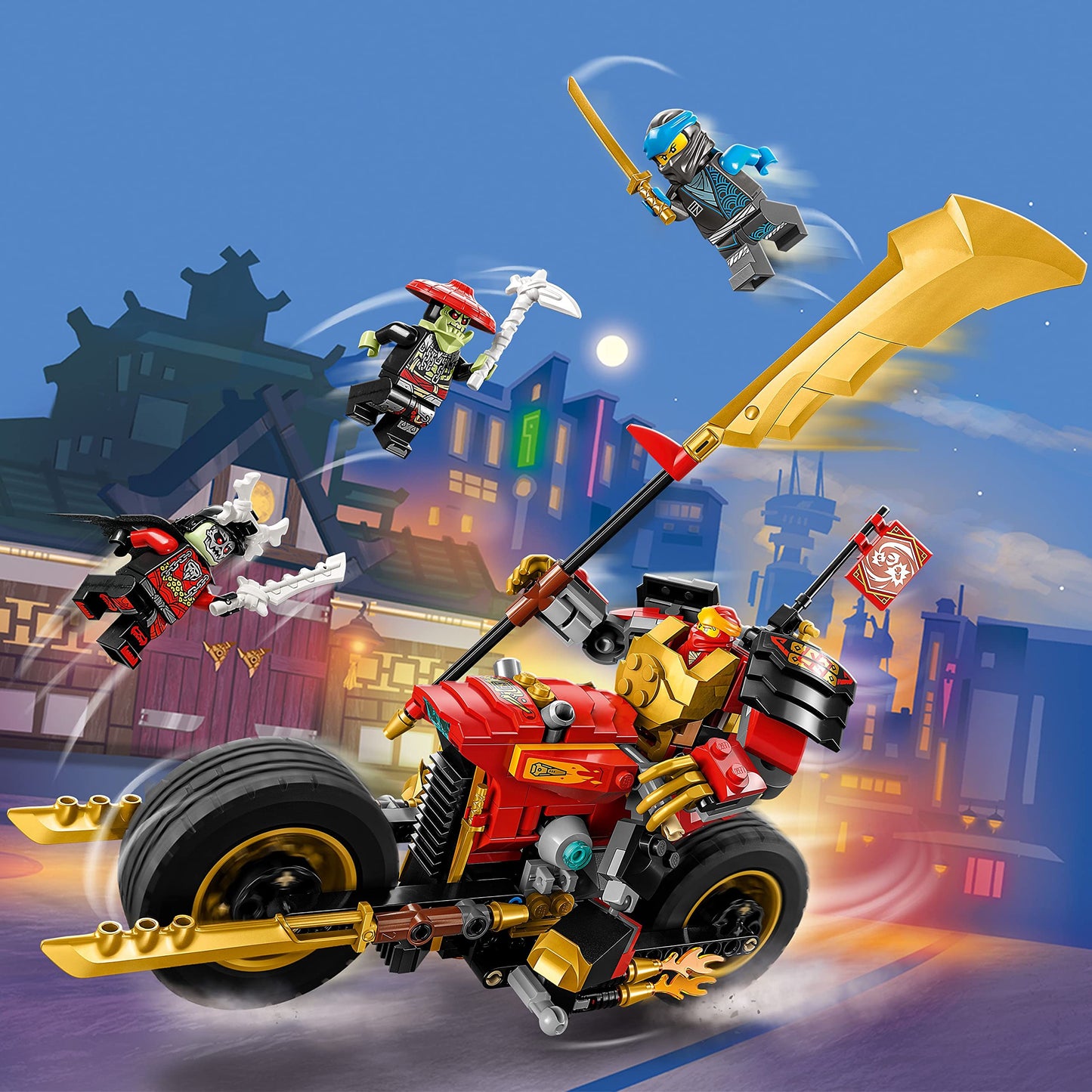 LEGO NINJAGO Kai’s Mech Rider EVO 71783 – Upgradable Ninja Motorbike & Minifigures