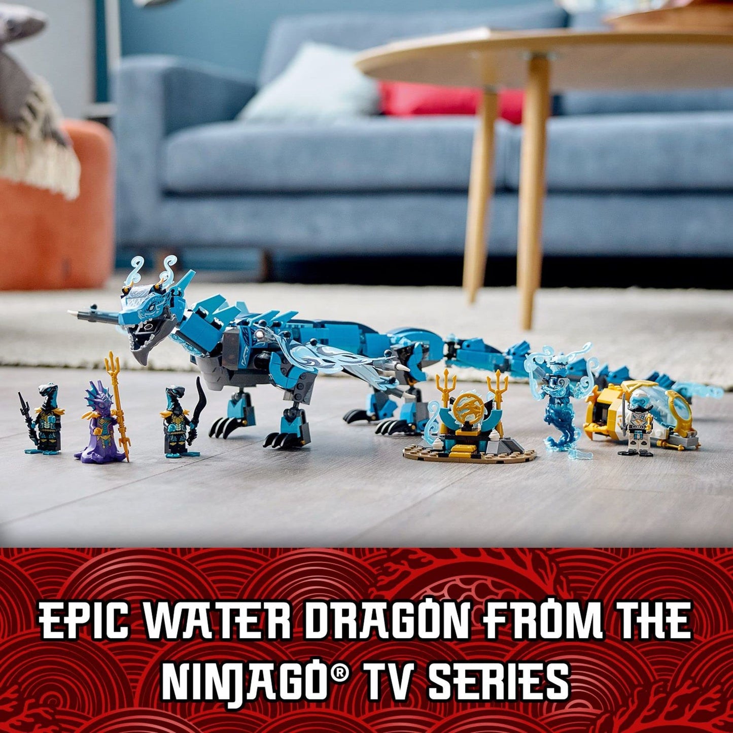 LEGO NINJAGO Water Dragon Toy 71754 – 5 Minifigures & Mini-Sub | Ninja Gifts for 9+