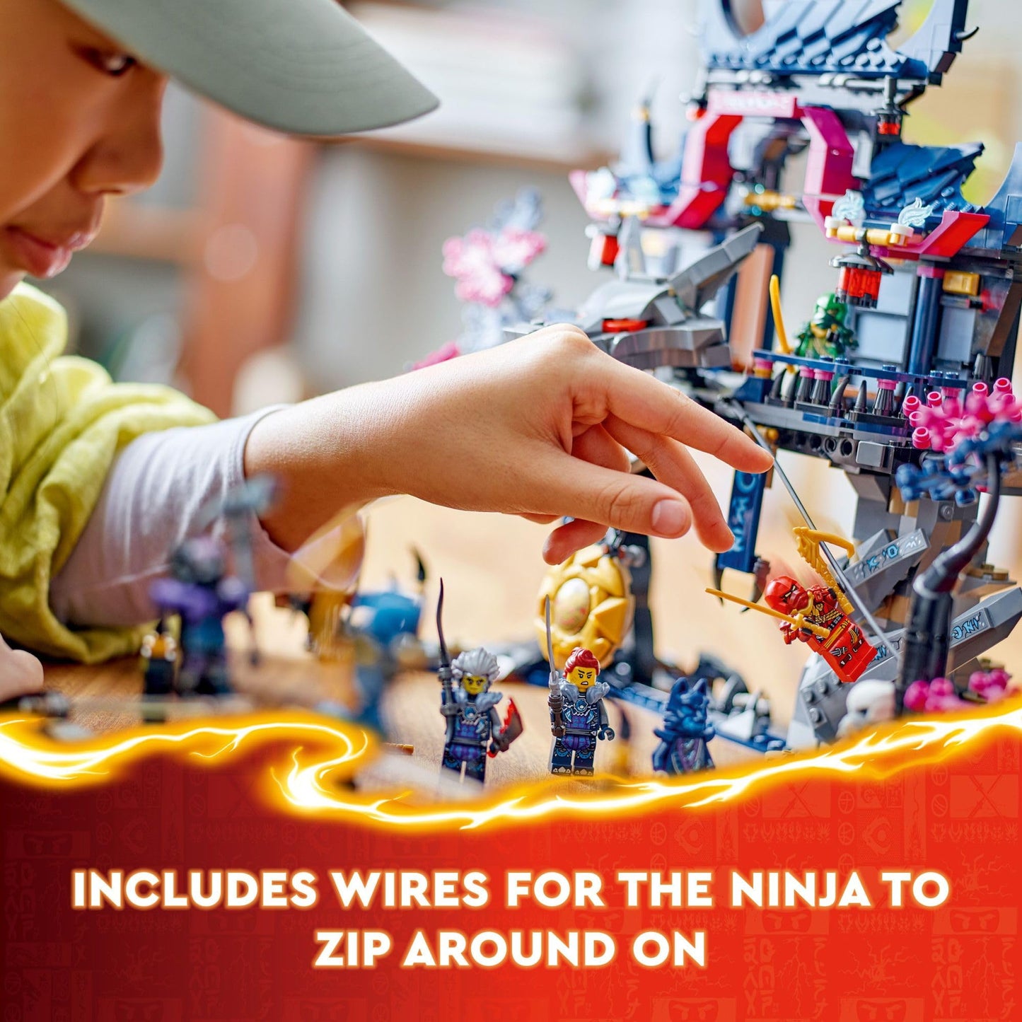 LEGO Ninjago Wolf Mask Shadow Dojo 71813 – 1,190-Piece Ninja Building Toy with 8 Minifigures