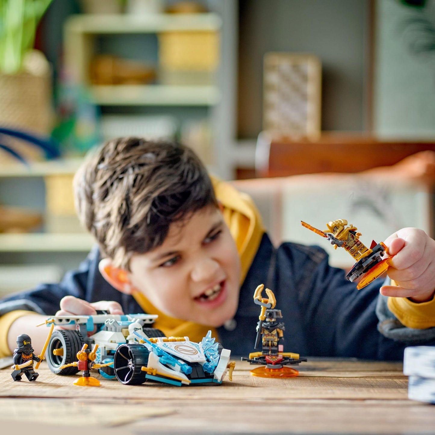 LEGO NINJAGO Zane’s Dragon Power Spinjitzu Race Car 71791 – 307 Pieces, 4 Minifigures