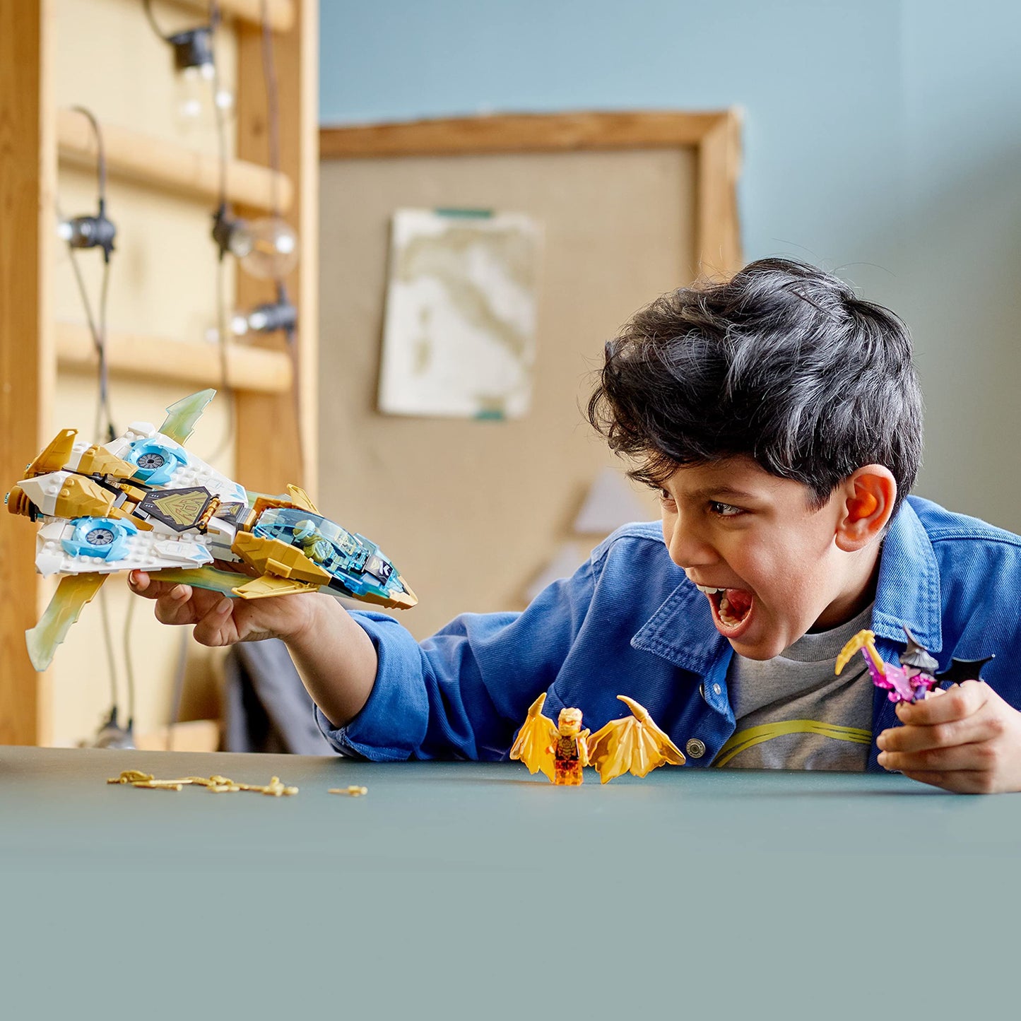 LEGO NINJAGO Zane's Golden Dragon Jet (71770) - 258-Piece Ninja Plane Set for Kids 7+