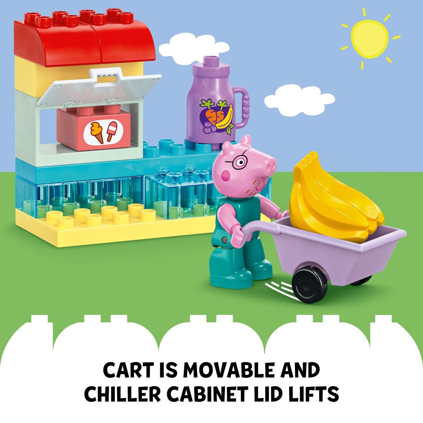 LEGO DUPLO Peppa Pig Supermarket 10434 – Pretend Play Grocery Toy for Preschoolers (Ages 2+)