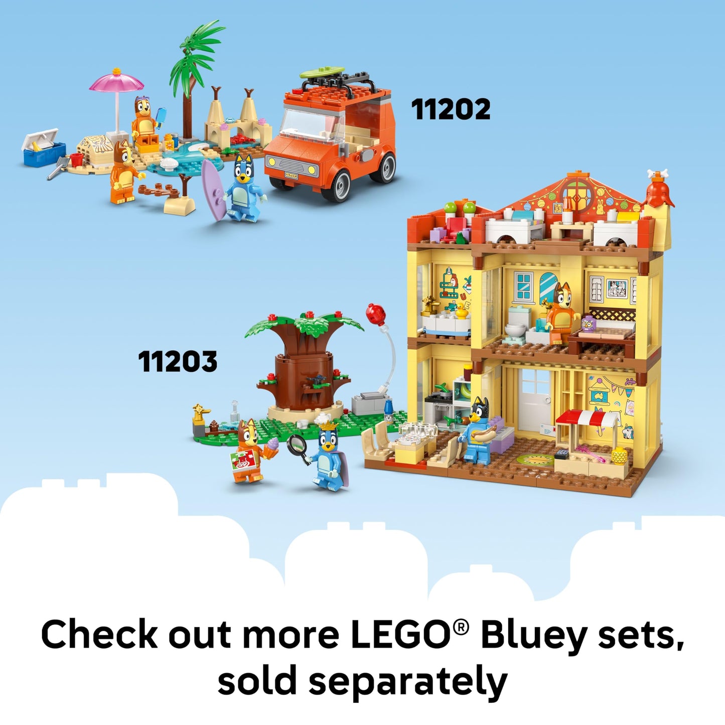 LEGO Bluey Playground Fun with Bluey & Chloe (11201) | Preschool Building Toy