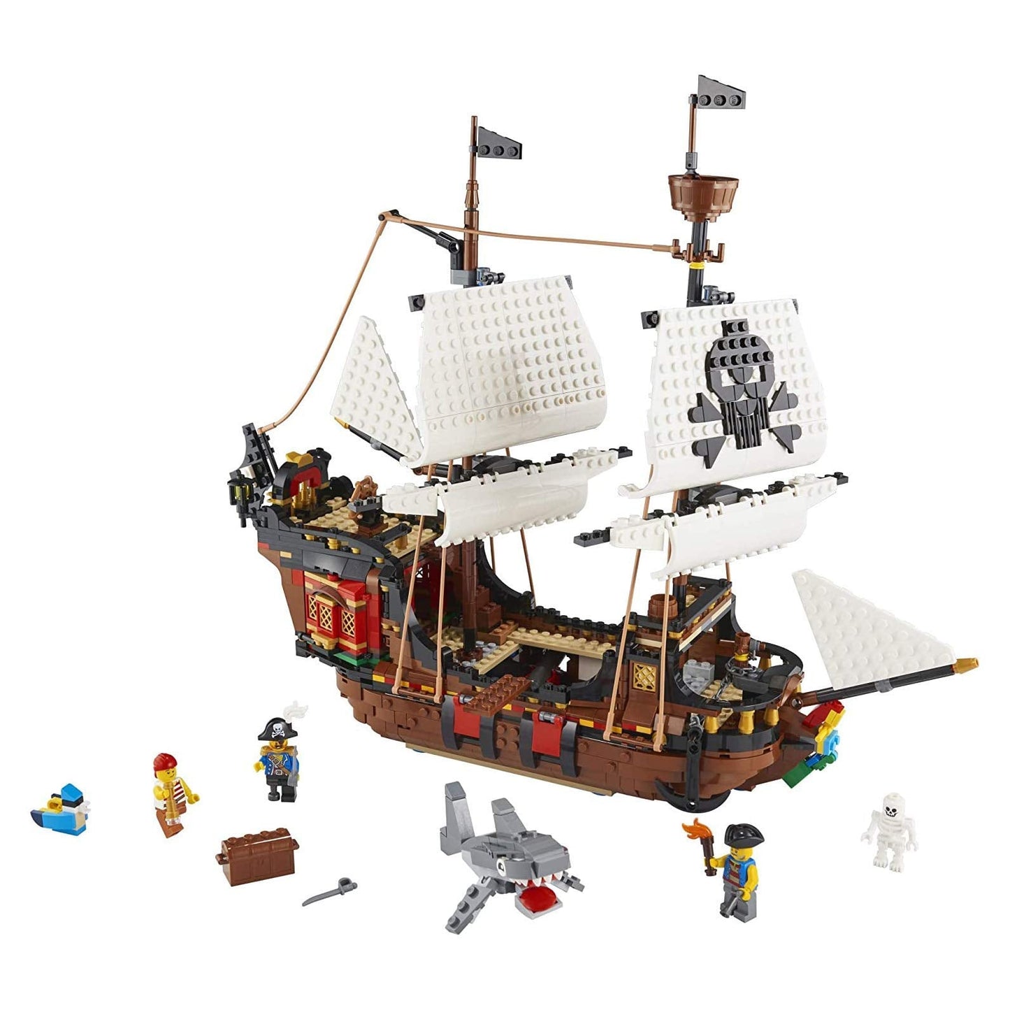 LEGO Creator 3 in 1 Pirate Ship Building Set (31109) – 3 Models in 1