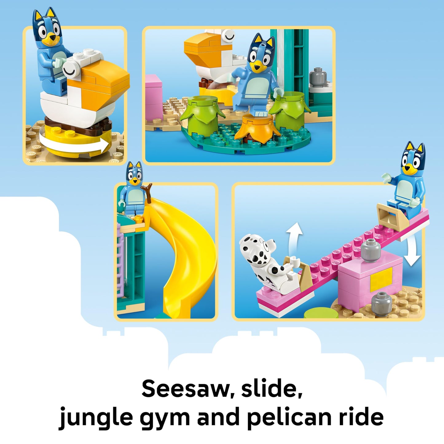 LEGO Bluey Playground Fun with Bluey & Chloe (11201) | Preschool Building Toy