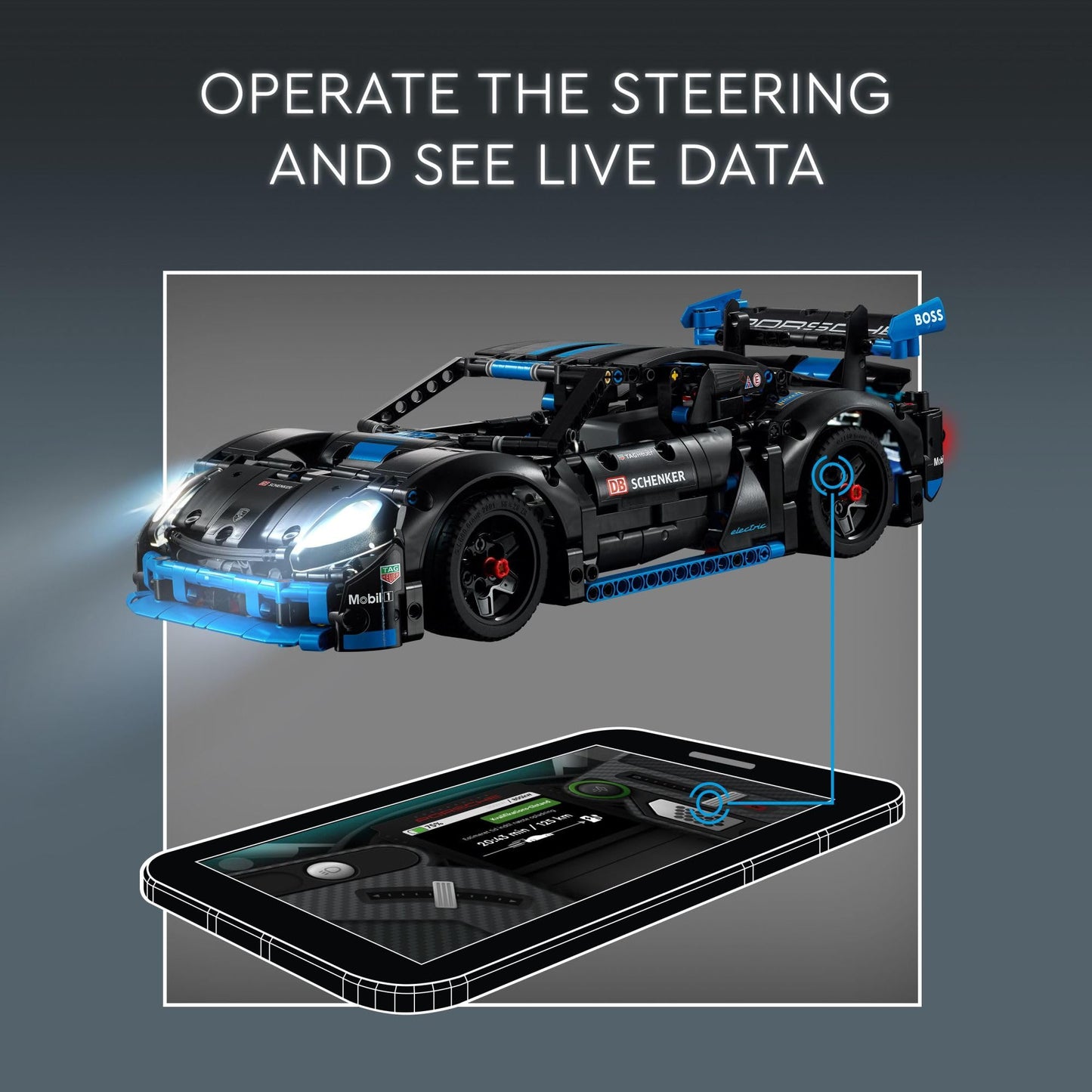 LEGO Technic Porsche GT4 e-Performance Race Car 42176 – Remote Control with CONTROL+ App