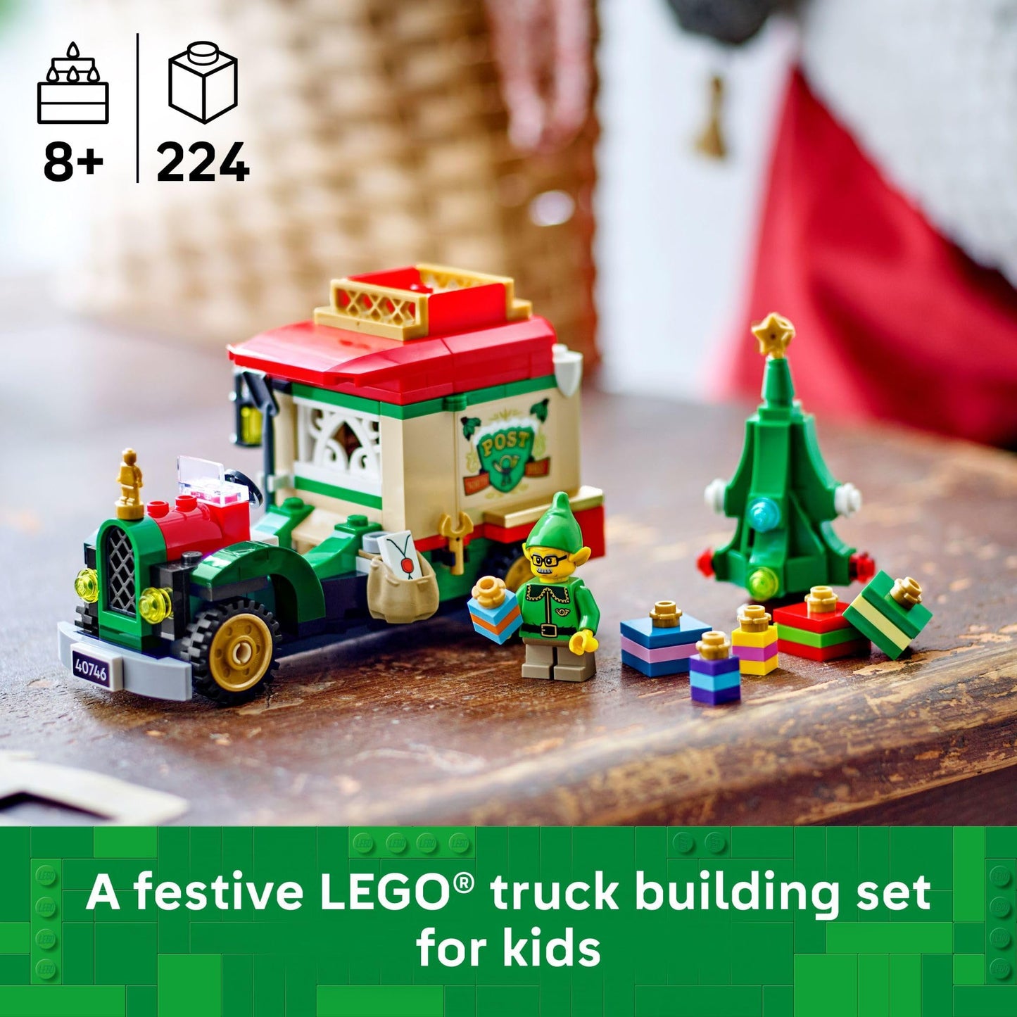 LEGO Santa’s Delivery Truck 40746 – Building Toy for Kids 8+ | Christmas Decor & Play