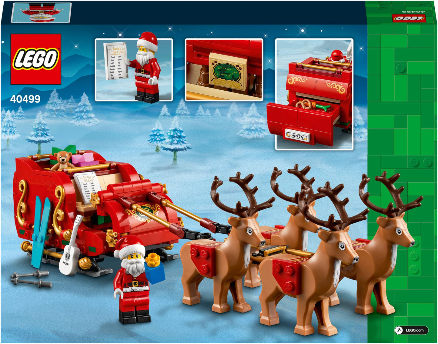 LEGO Santa's Sleigh 40499 – Buildable Holiday Toy for Kids 9+ | 343 Pieces