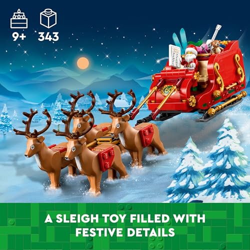 LEGO Santa's Sleigh 40499 – Buildable Holiday Toy for Kids 9+ | 343 Pieces