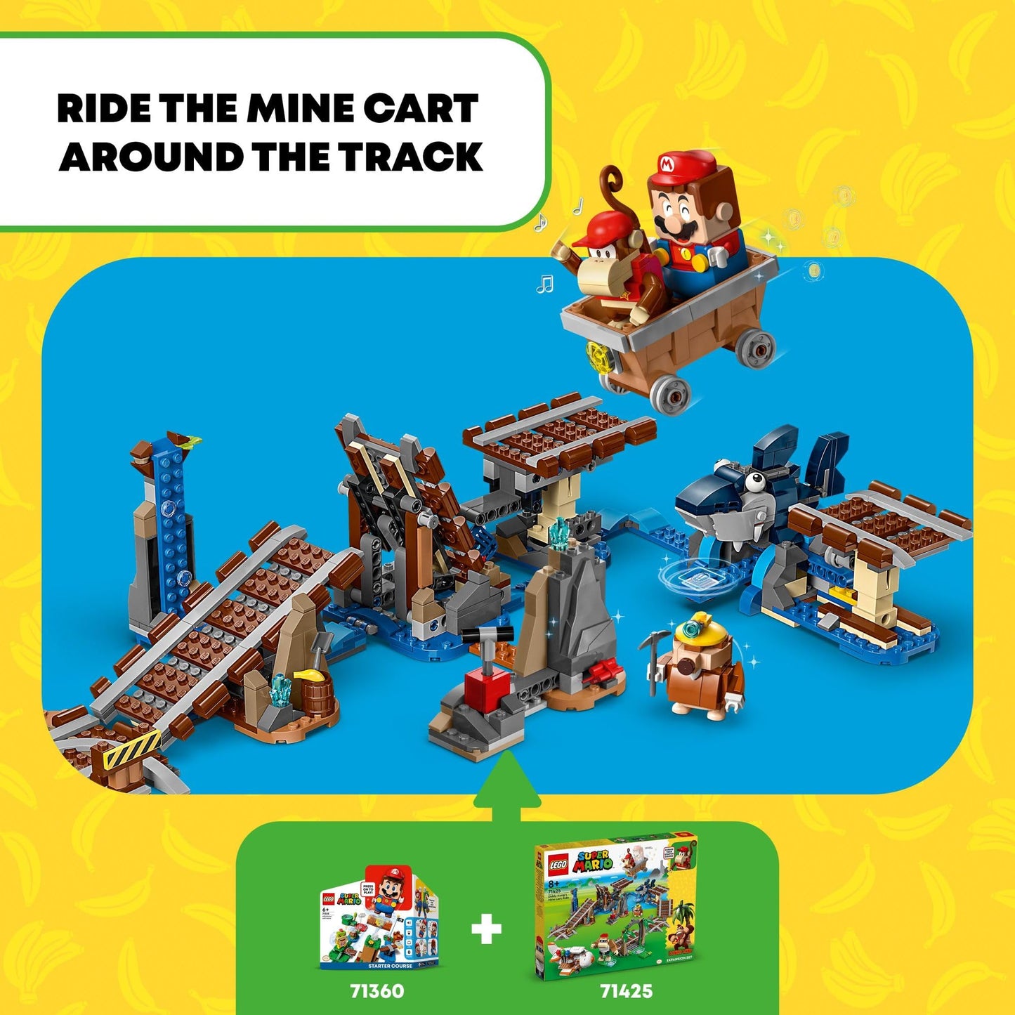 LEGO Super Mario Diddy Kong’s Mine Cart Ride Expansion Set 71425