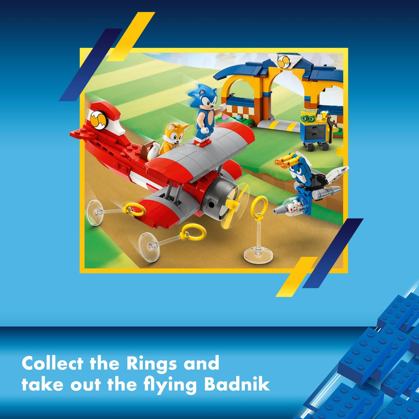 LEGO Sonic the Hedgehog: Tails' Workshop and Tornado Plane 76991 - 376-Piece Playset for Ages 6+