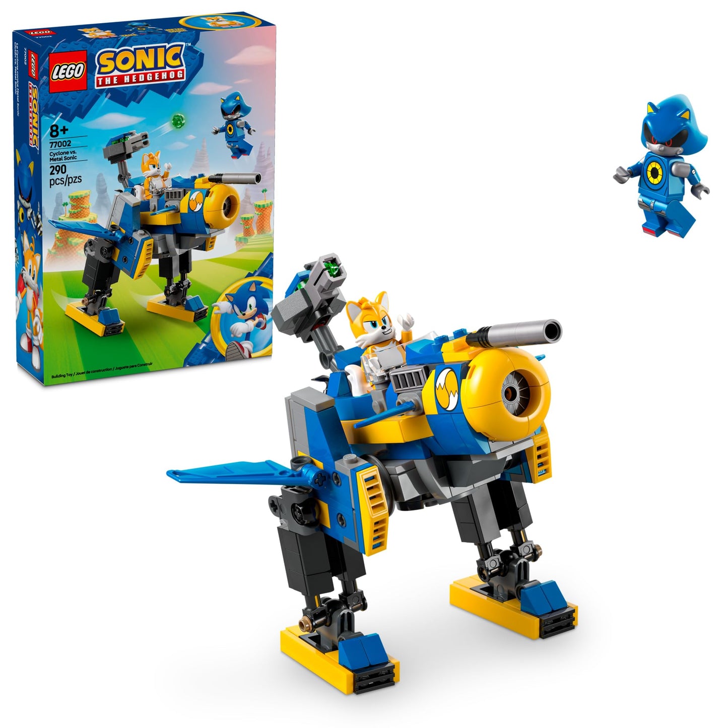 LEGO Sonic Cyclone vs Metal Sonic 77002 – Mech Suit Building Toy with Minifigs