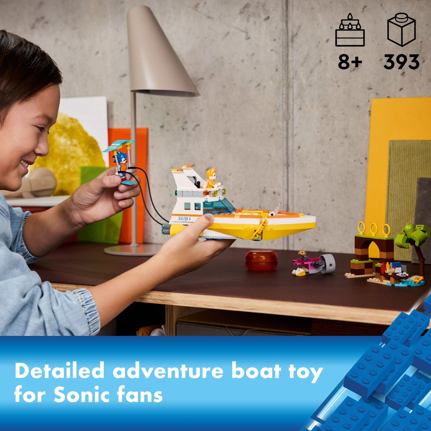 LEGO Sonic The Hedgehog: Tails’ Adventure Boat — Interactive Build & Play Set (76997)