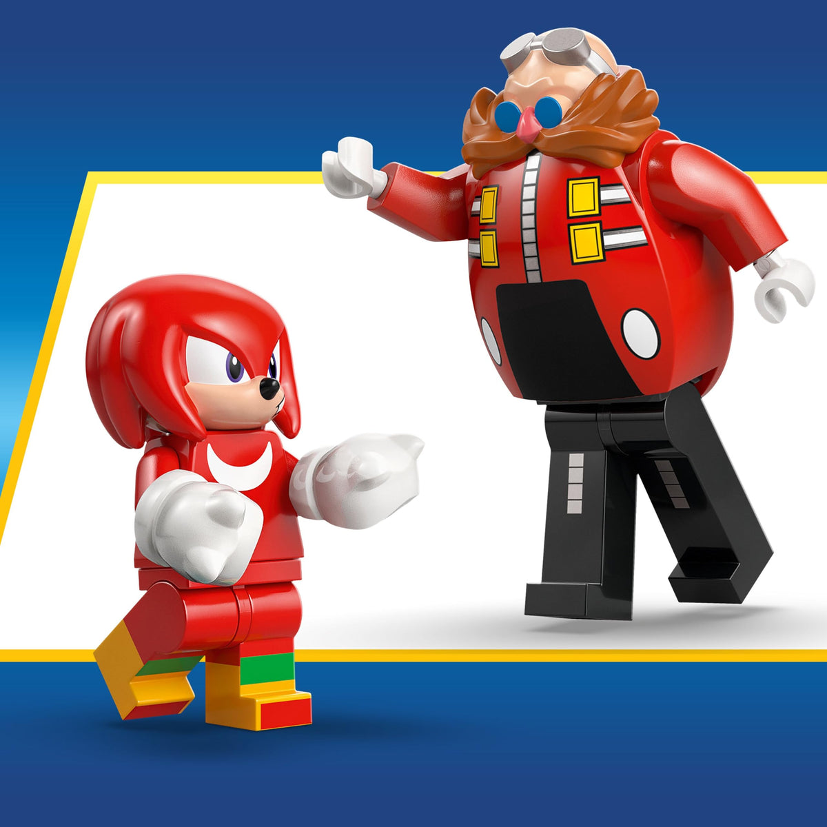 LEGO Sonic the Hedgehog Knuckles vs. Dr. Eggman Egg Crusher Mech (77005) – 350-Piece Building Toy with 2 Minifigures