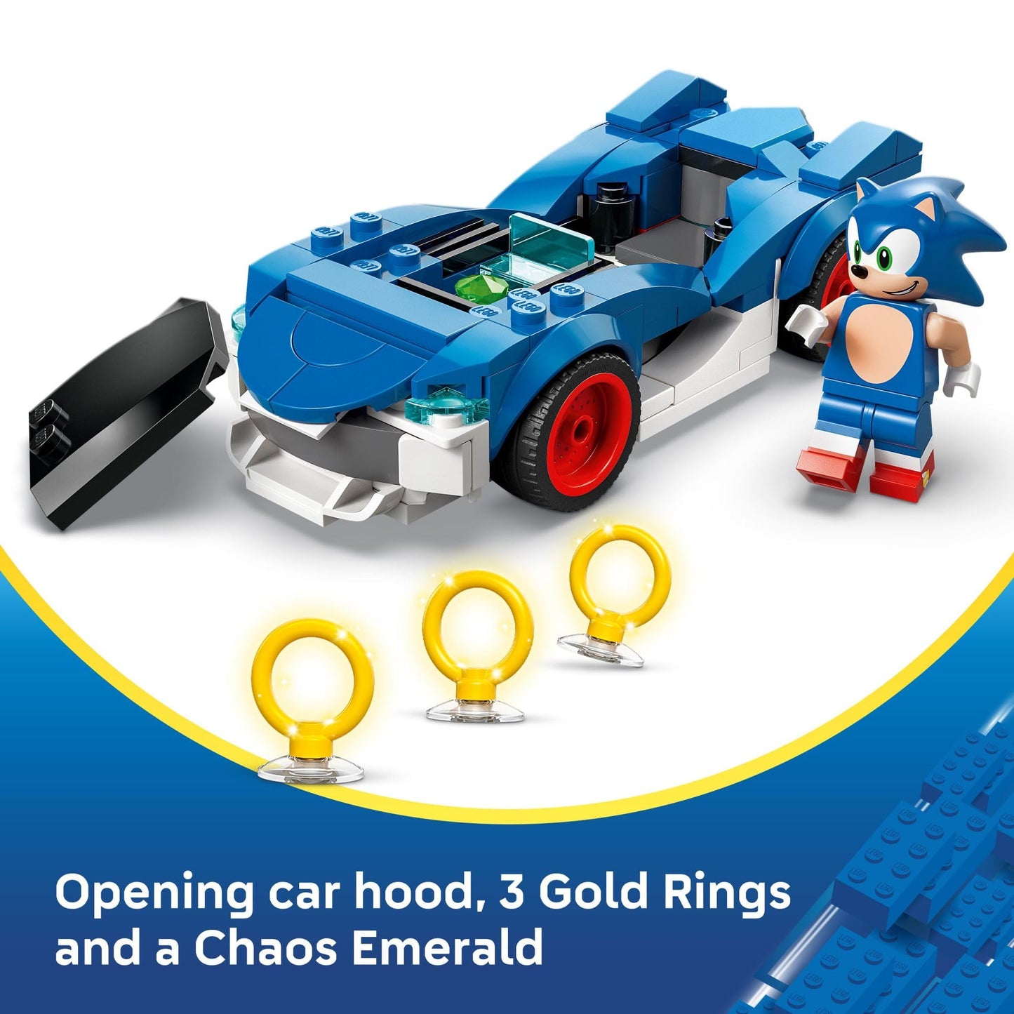 LEGO Sonic the Hedgehog Speedster Lightning Race Car (77117) | Build & Play Set