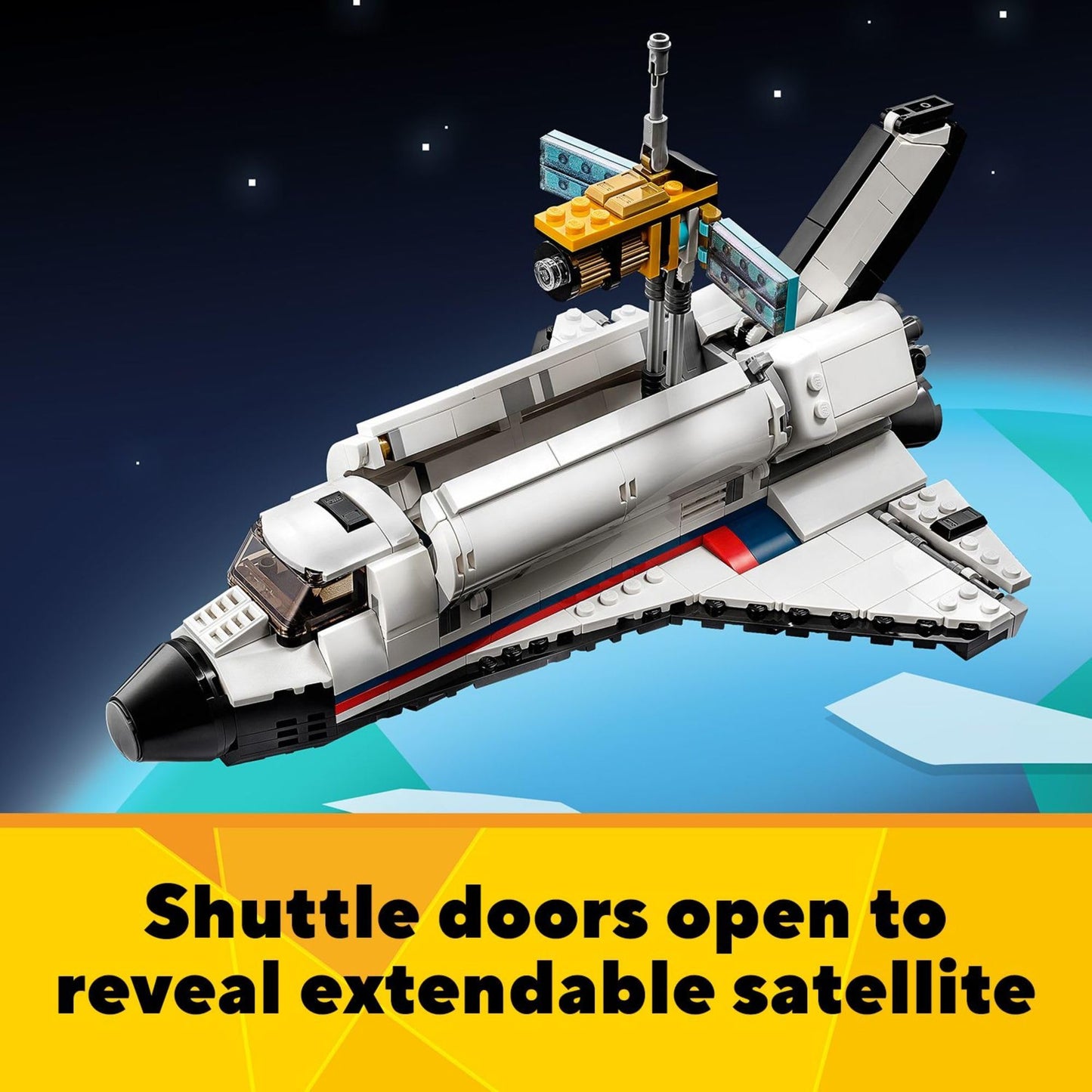 LEGO Creator 3in1 Space Shuttle Adventure 31117 – 486 Pieces, 3 Build Modes