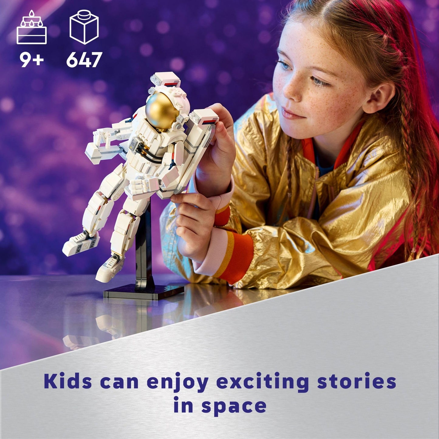 LEGO Creator 3-in-1 Space Astronaut Toy 31152 – Astronaut, Dog & Jet Set for Kids 9+