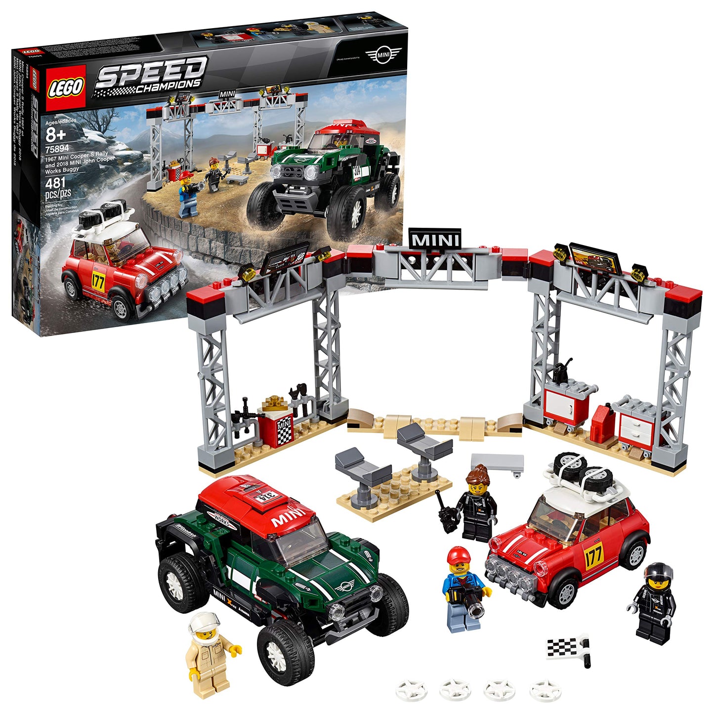 LEGO Speed Champions 75894: 1967 Mini Cooper S Rally & 2018 MINI John Cooper Works Buggy (481 Pieces)