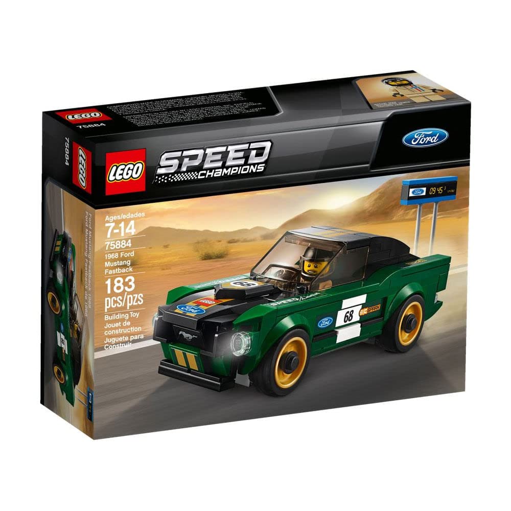 LEGO Speed Champions 1968 Ford Mustang Fastback 75884 Building Kit – 183 Pieces