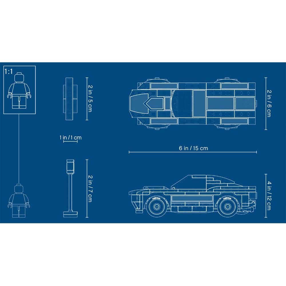 LEGO Speed Champions 1968 Ford Mustang Fastback 75884 Building Kit – 183 Pieces