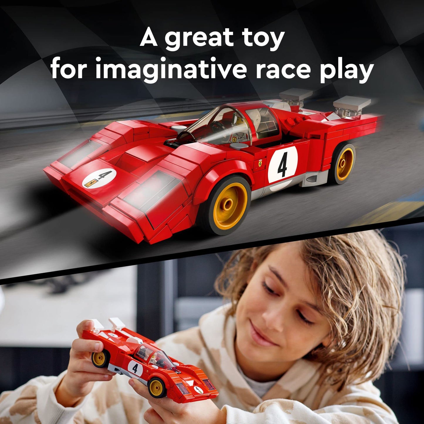 LEGO Speed Champions 1970 Ferrari 512 M (76906) Building Set – Collectible Race Car Toy