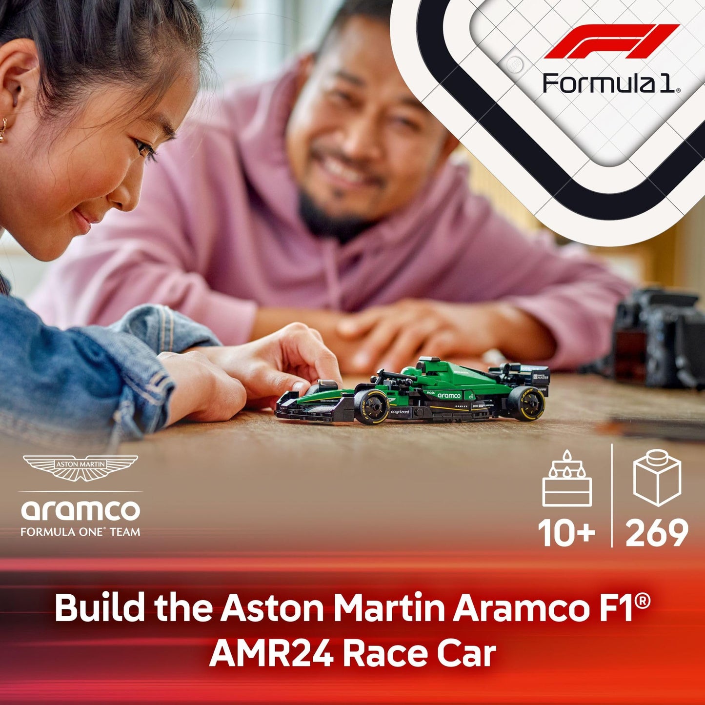 LEGO Speed Champions Aston Martin Aramco F1 AMR24 Race Car 77245 | Building Set for Ages 10+