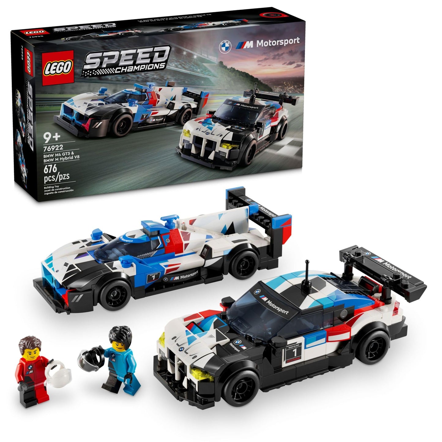 LEGO Speed Champions BMW M4 GT3 & BMW M Hybrid V8 Race Cars (76922)