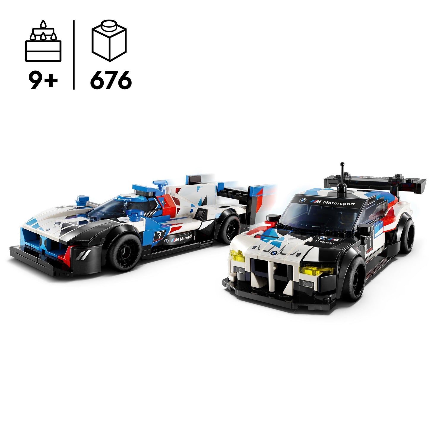 LEGO Speed Champions BMW M4 GT3 & BMW M Hybrid V8 Set 76922 – 2 Buildable Racing Cars