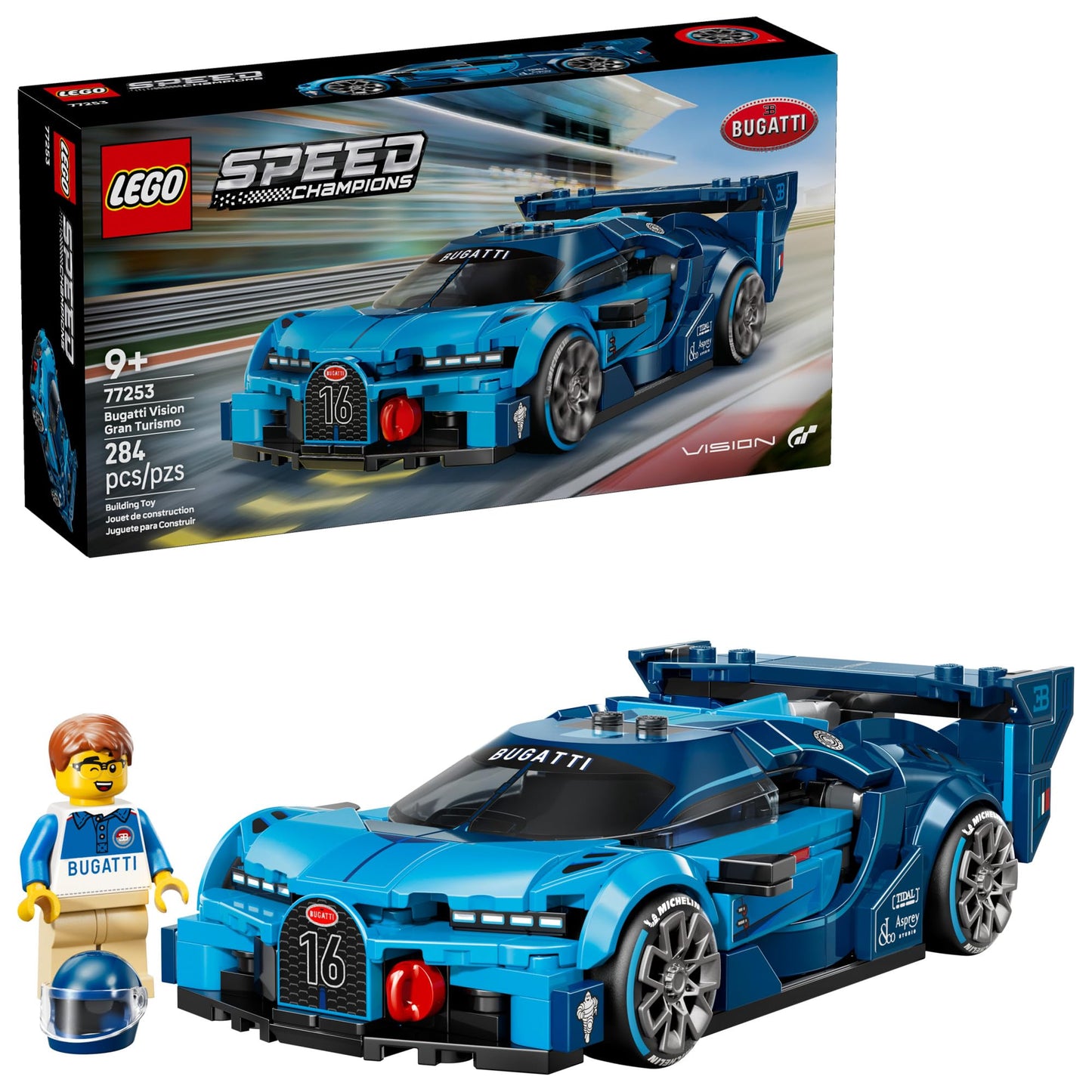 LEGO Speed Champions Bugatti Vision Gran Turismo Hyper Sports Car 77253 – 284 Pieces