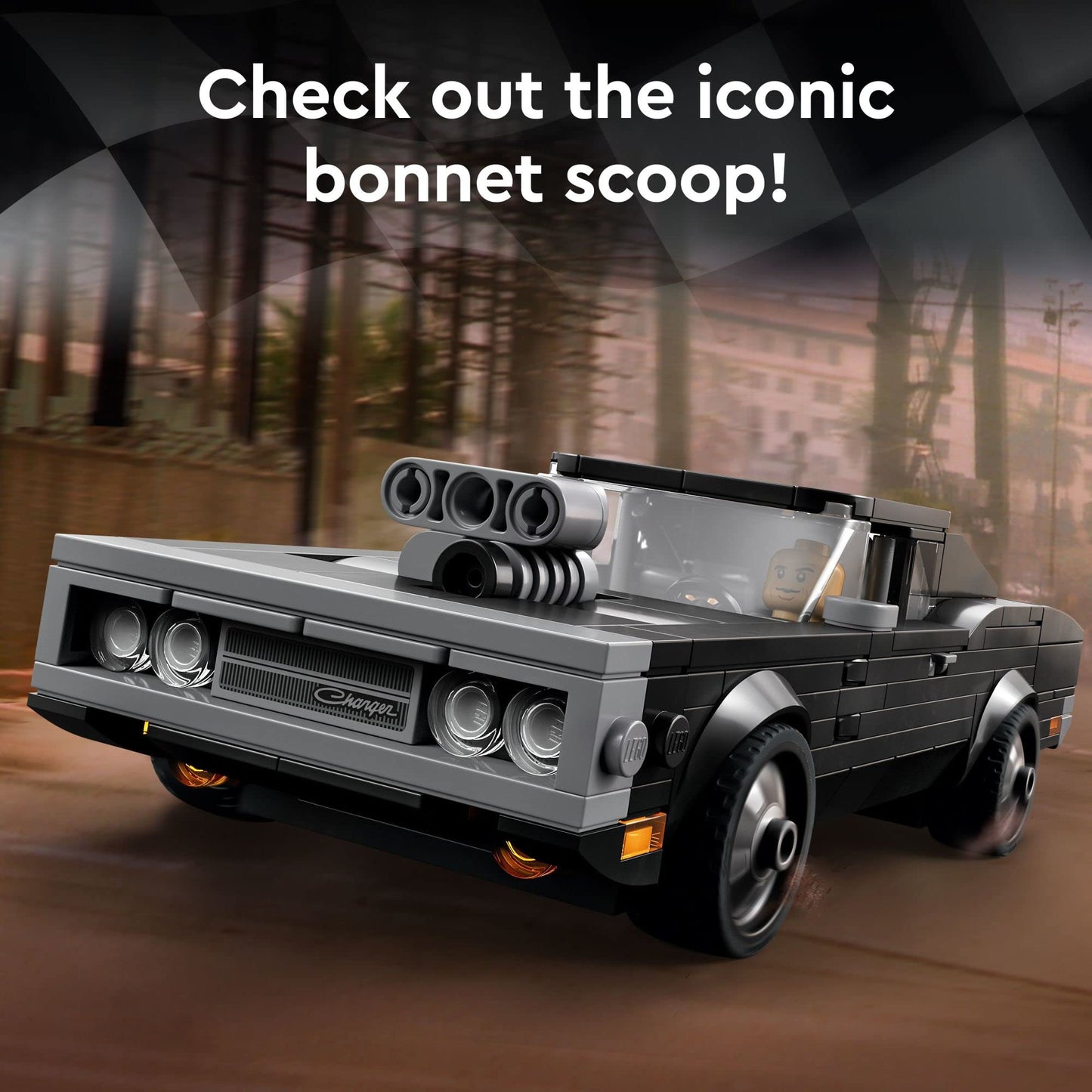 LEGO Speed Champions Fast & Furious 1970 Dodge Charger R/T 76912 – Collectible Muscle Car Kit with Dominic Toretto Minifigure