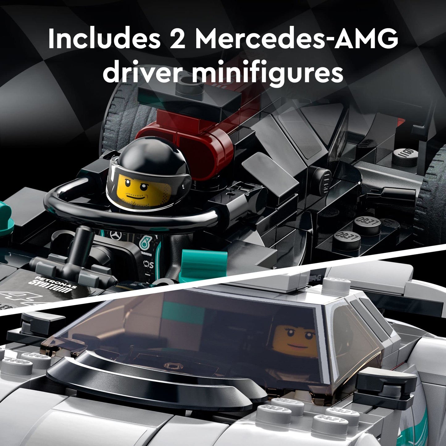 LEGO Speed Champions 76909: Mercedes-AMG F1 W12 E Performance & Project One 2-in-1 Race Car Building Kit