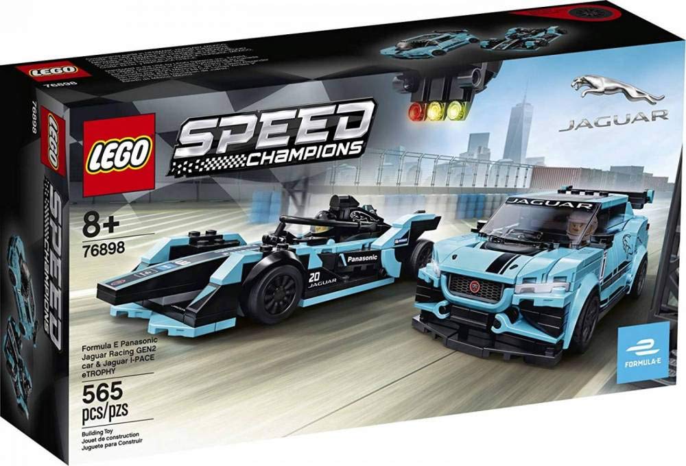 LEGO Speed Champions Formula E Gen2 & Jaguar I-PACE eTROPHY 76898 Building Kit – 565 Pieces