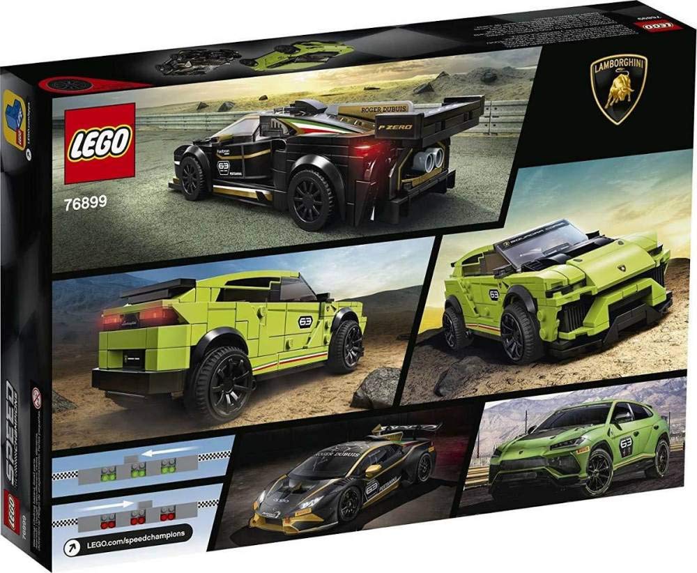 LEGO Speed Champions: Lamborghini Huracán Super Trofeo EVO & Urus ST-X Building Kit – 663 Pieces