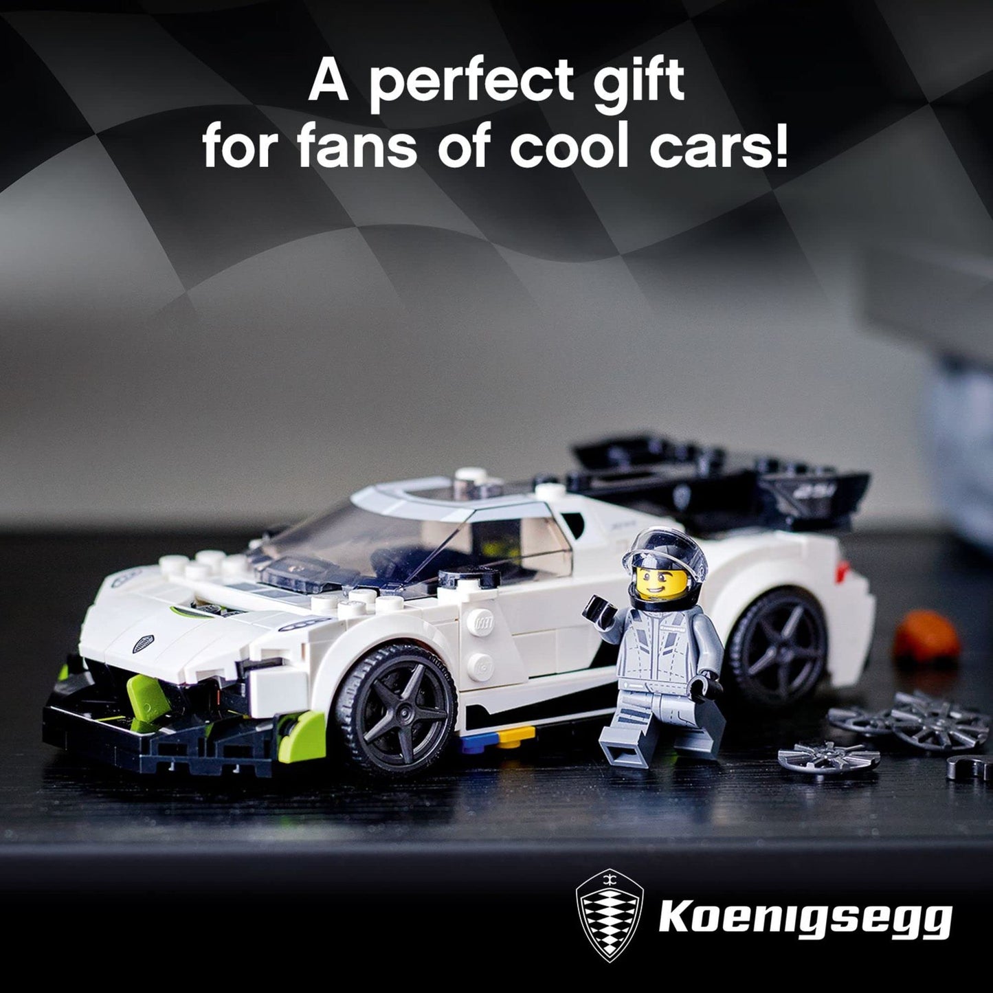 LEGO Speed Champions Koenigsegg Jesko 76900 Racing Car Toy – 280 Pieces, Minifigure Included
