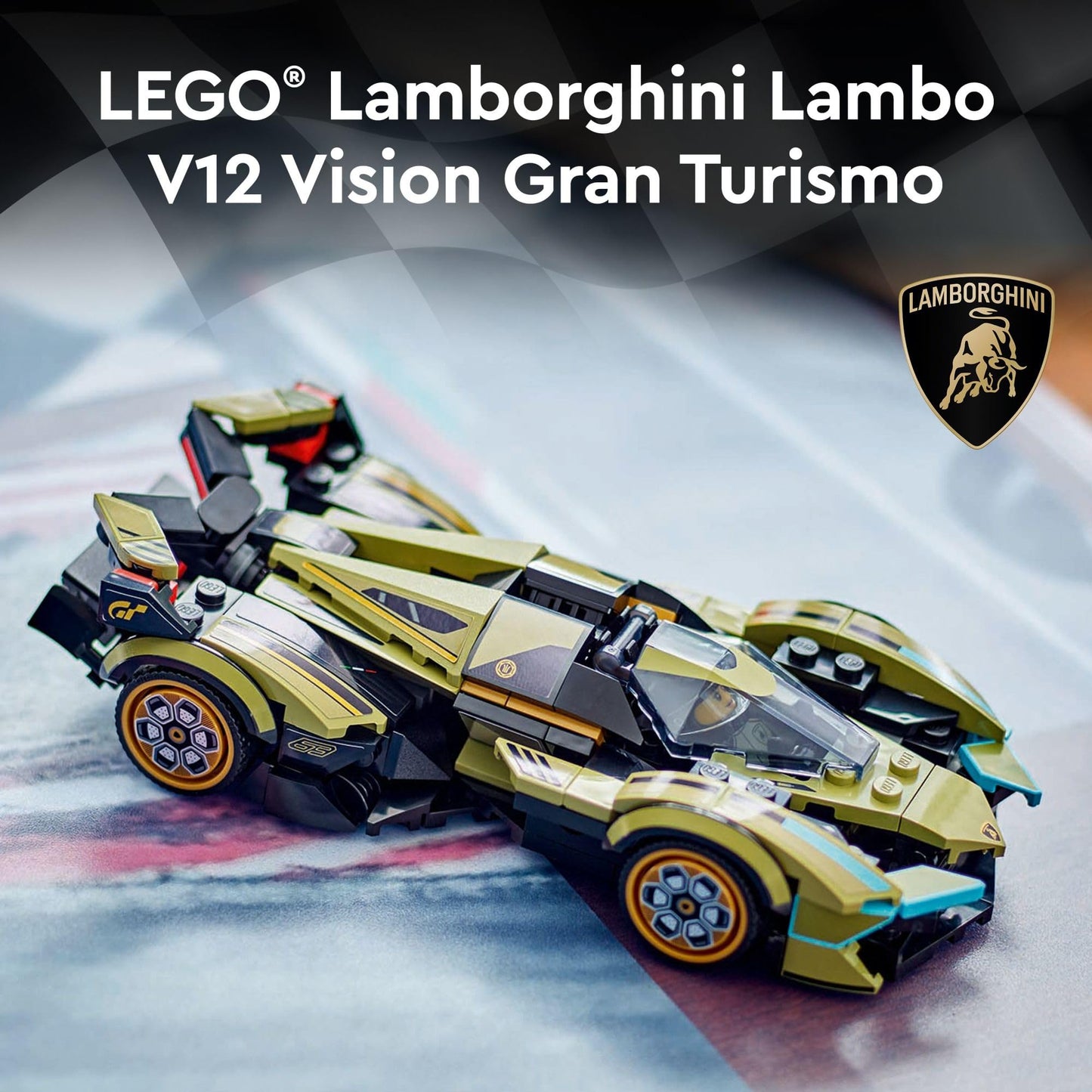 LEGO Speed Champions Lamborghini Lambo V12 Vision GT – Buildable F1 Car 76923