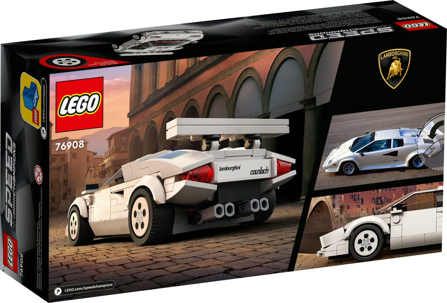 LEGO Speed Champions Lamborghini Countach 76908 – Race Car Model with Minifigure