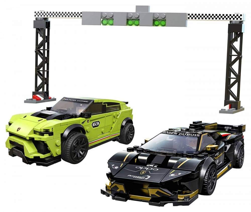 LEGO Speed Champions: Lamborghini Huracán Super Trofeo EVO & Urus ST-X Building Kit – 663 Pieces