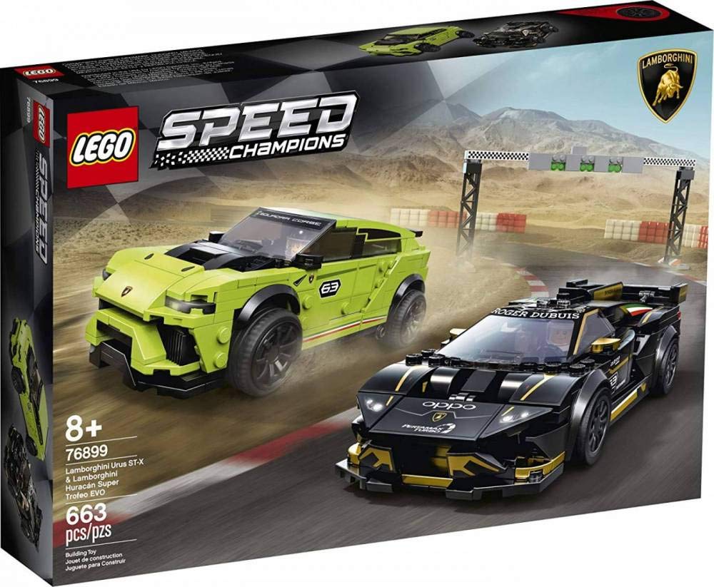 LEGO Speed Champions: Lamborghini Huracán Super Trofeo EVO & Urus ST-X Building Kit – 663 Pieces