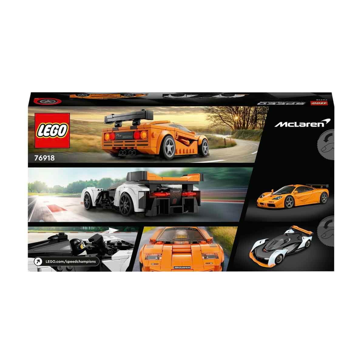 LEGO Speed Champions McLaren Solus GT & McLaren F1 LM 76918 – Double Pack Building Set for Ages 9+