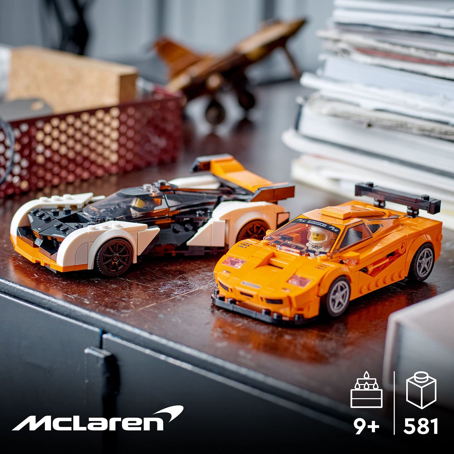 LEGO Speed Champions McLaren Solus GT & McLaren F1 LM 76918 — Double-Pack Race Car Model Set (Ages 9+)