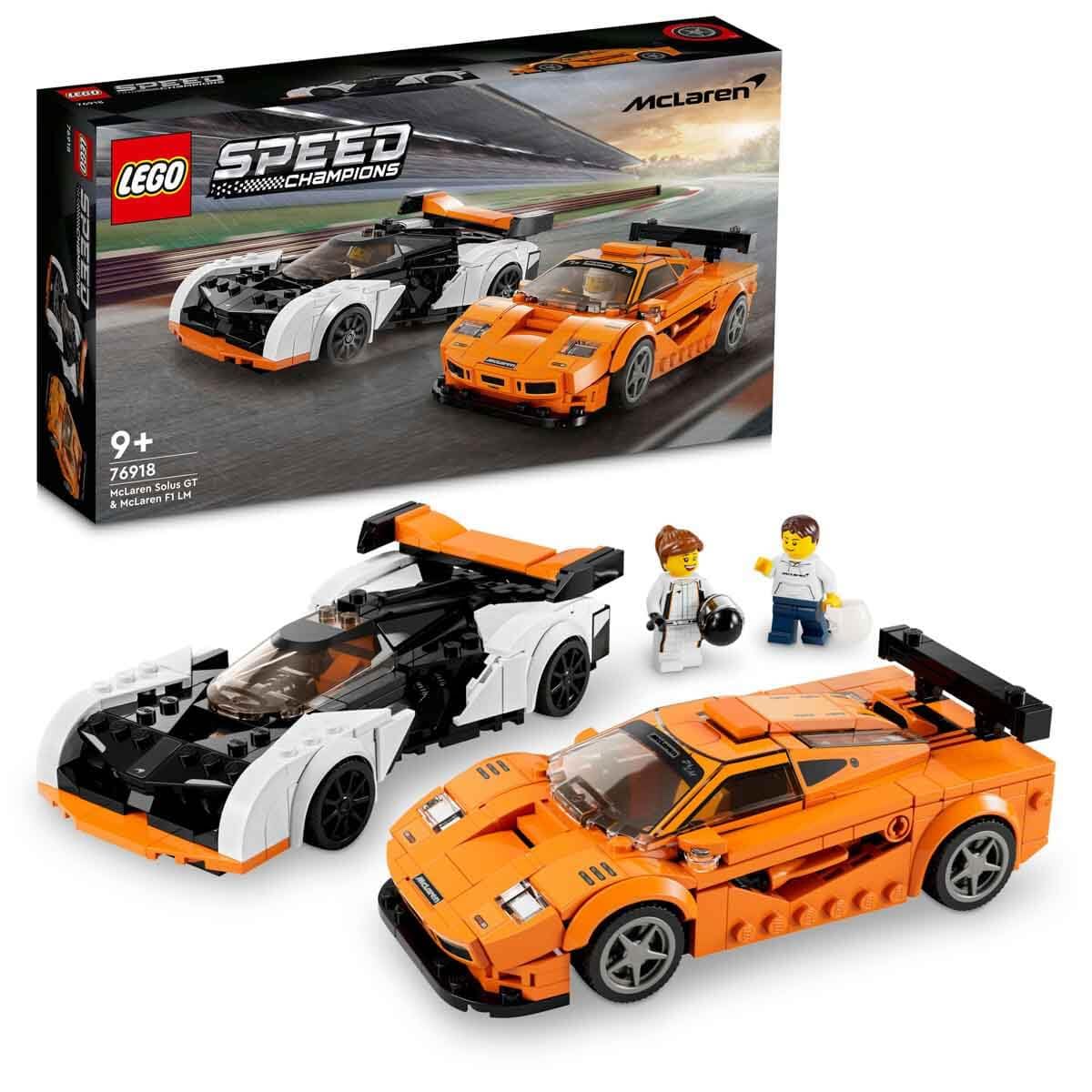 LEGO Speed Champions McLaren Solus GT & McLaren F1 LM 76918 – Double Pack Building Set for Ages 9+
